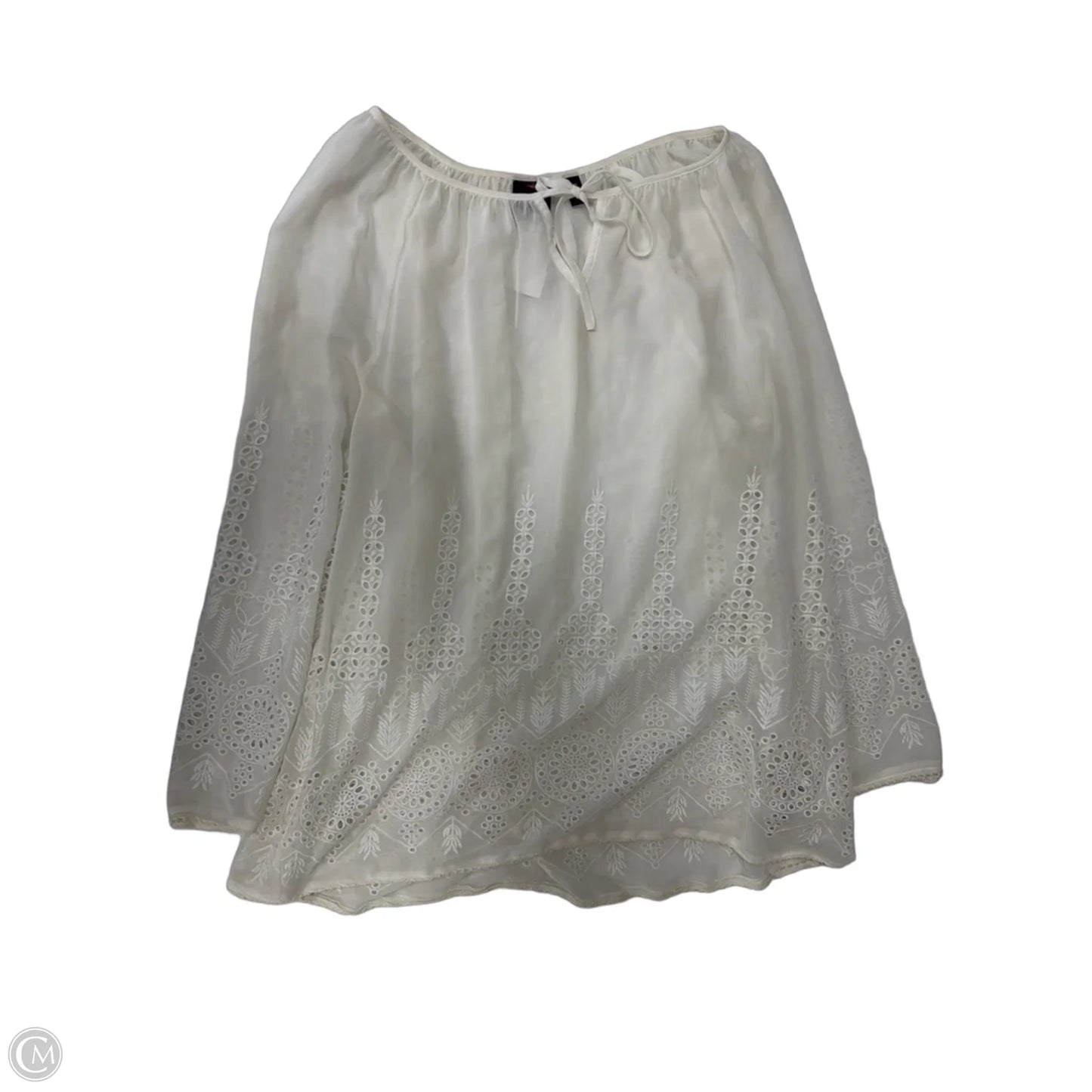 Top Long Sleeve By Rafaella In White, Size: L
