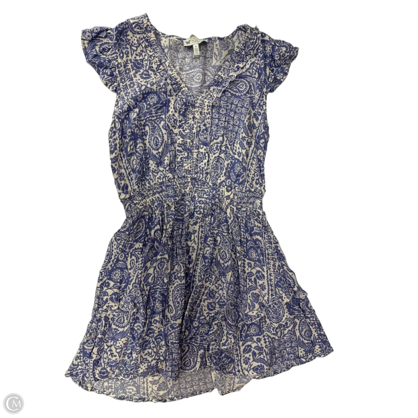 Dress Casual Short By Jessica Simpson In Blue & White, Size: M