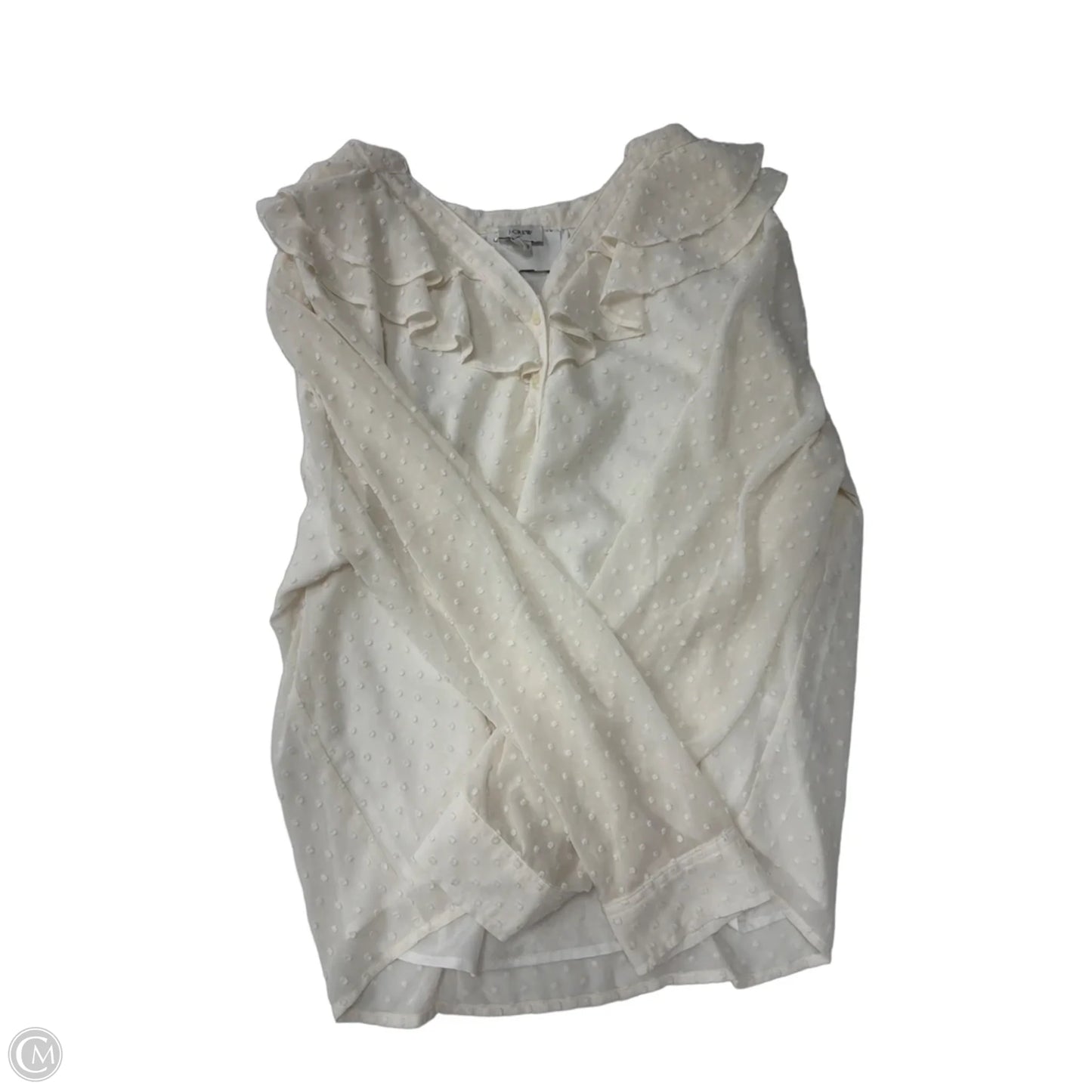 Top Long Sleeve By J. Crew In Cream, Size: Xl