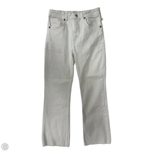 Jeans Cropped By Zara In White, Size: 4