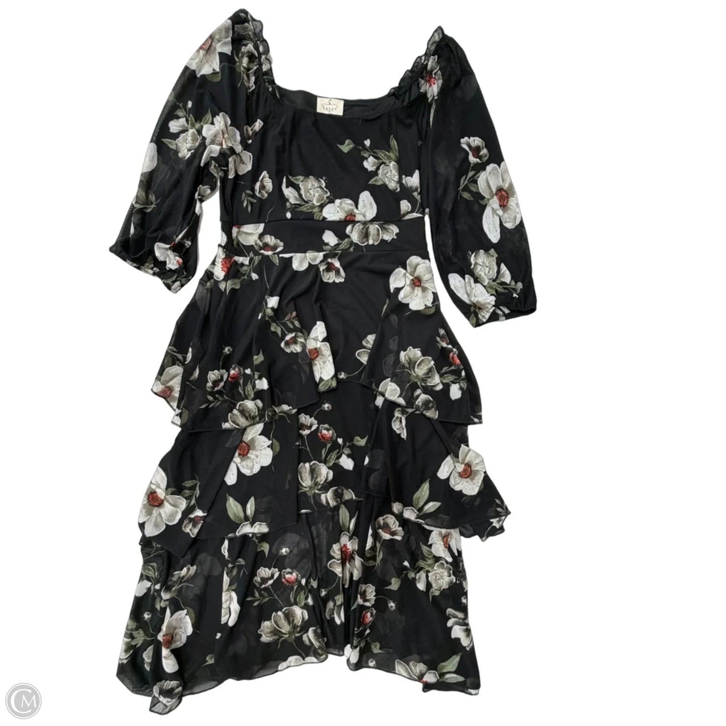 Dress Casual Midi By Ember In Floral Print, Size: Xl