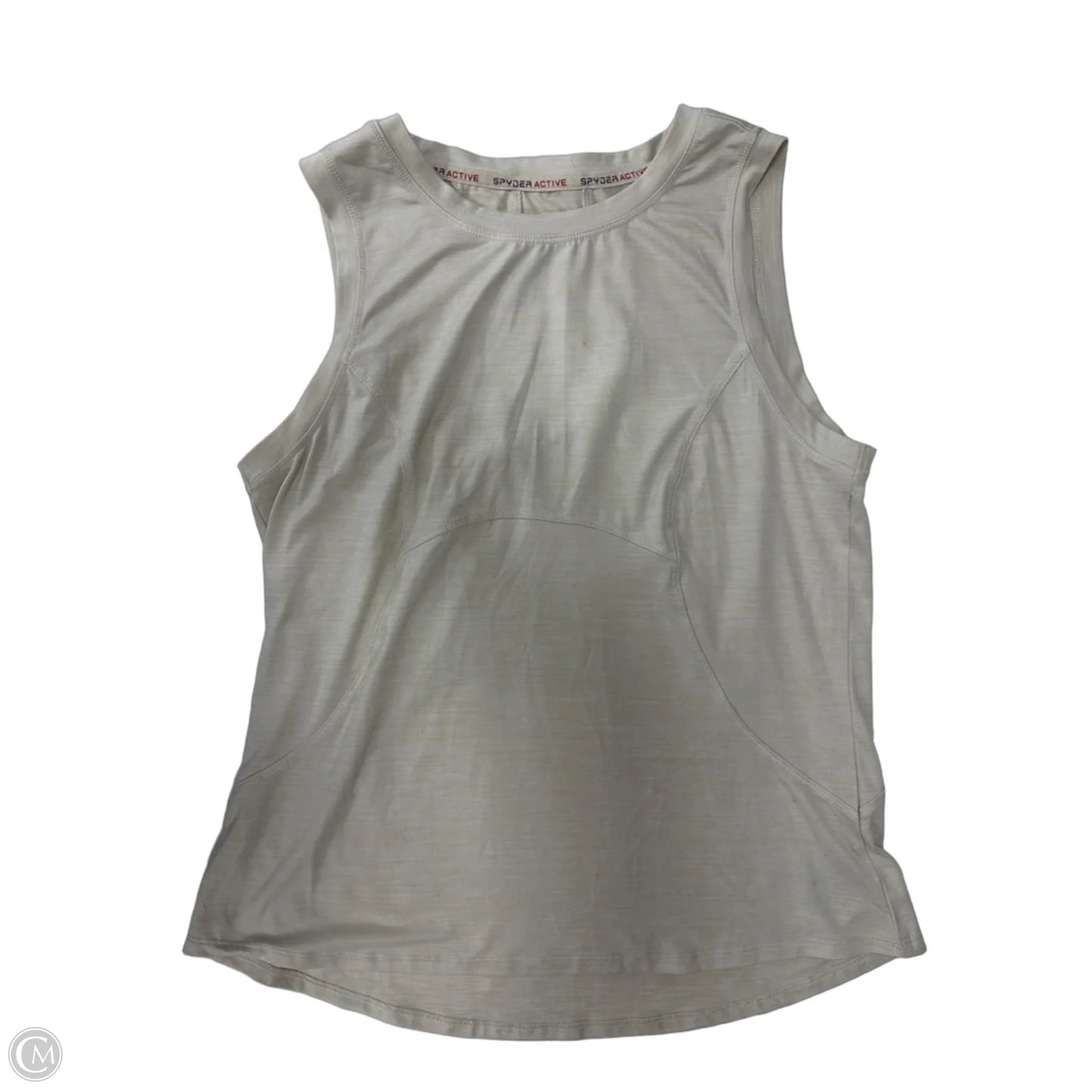 Athletic Tank Top By Spyder In Cream, Size: M