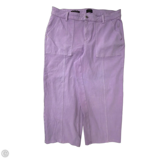 Jeans Wide Leg By Talbots In Purple, Size: 16