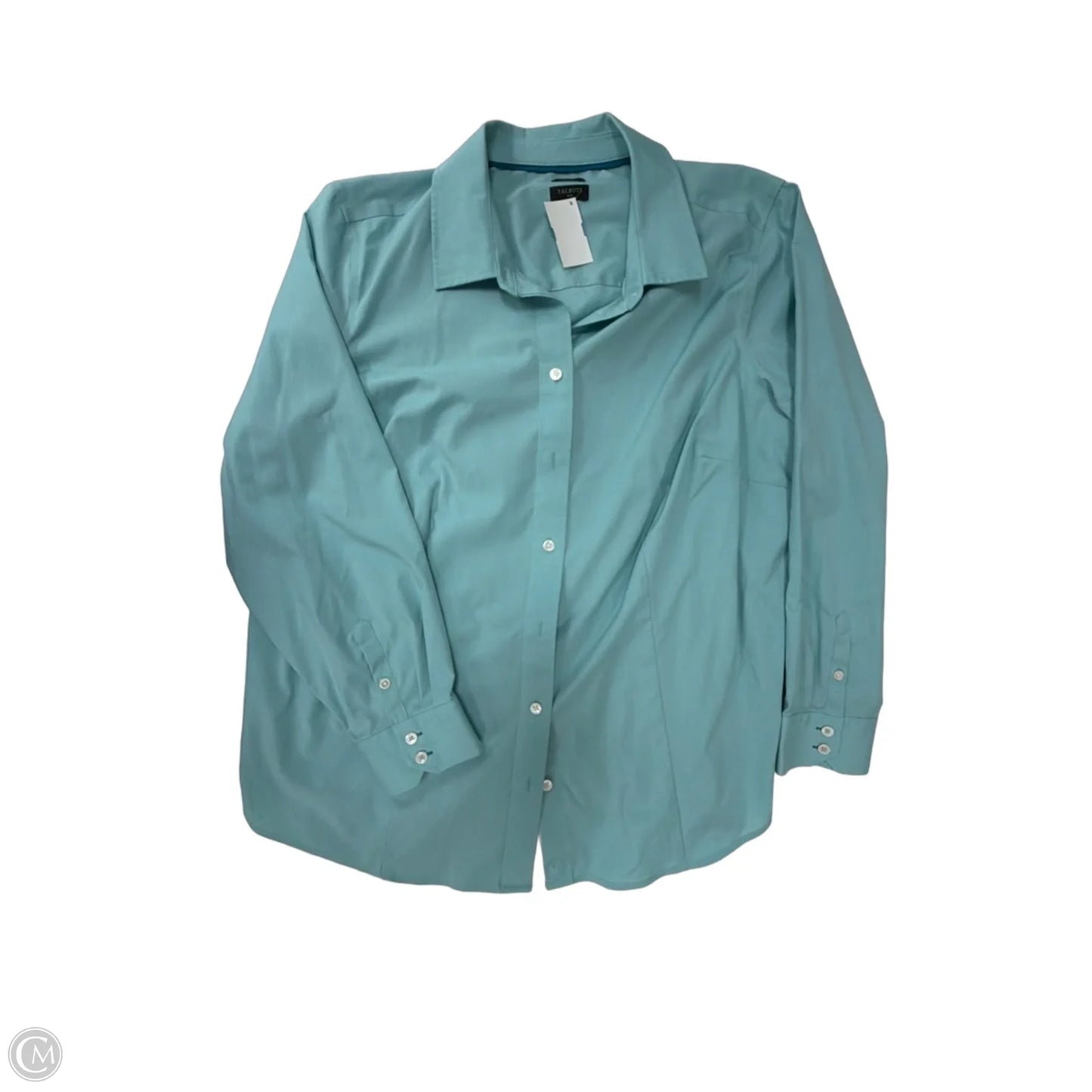 Top Long Sleeve By Talbots In Teal, Size: 1x