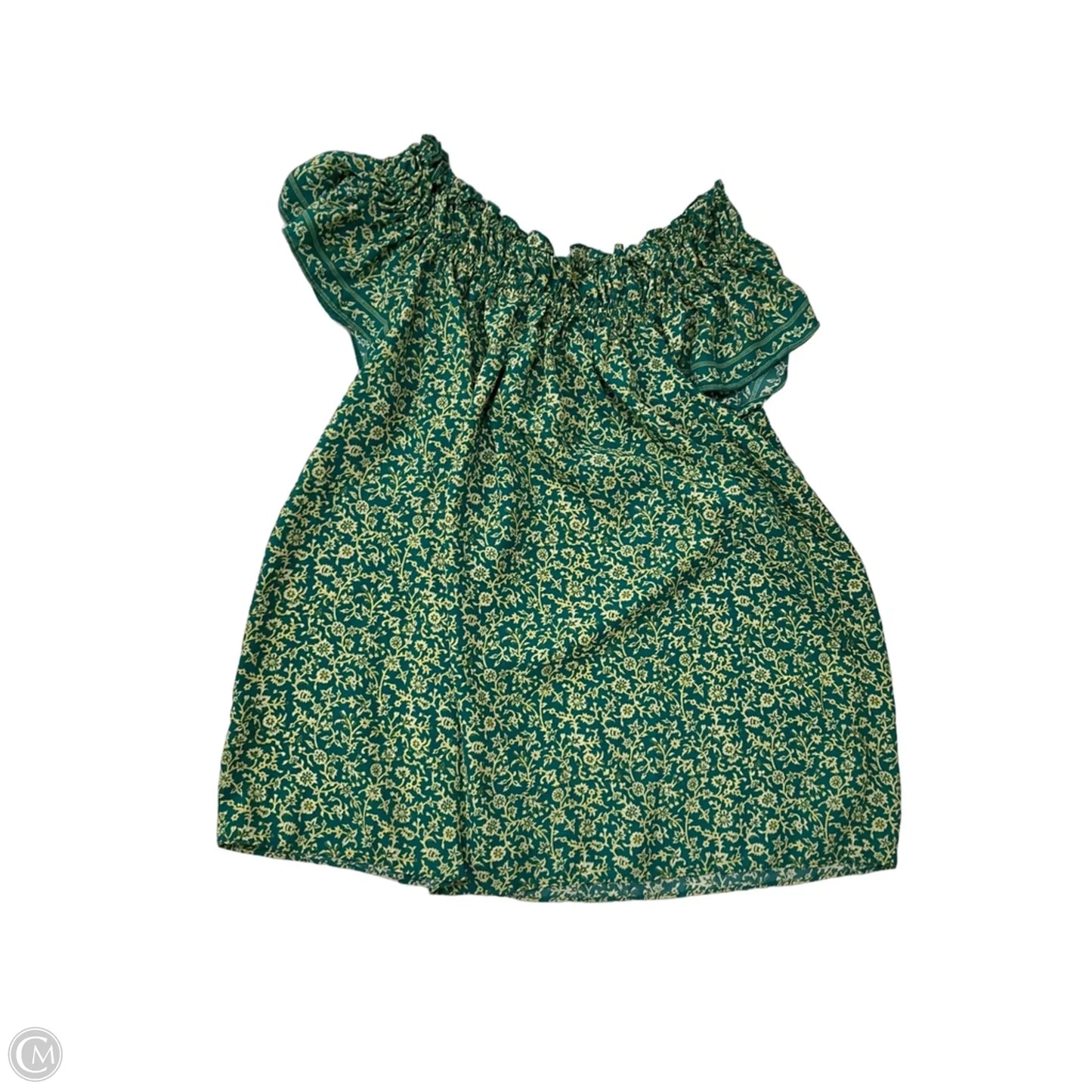 Top Short Sleeve By Max Studio In Green, Size: L