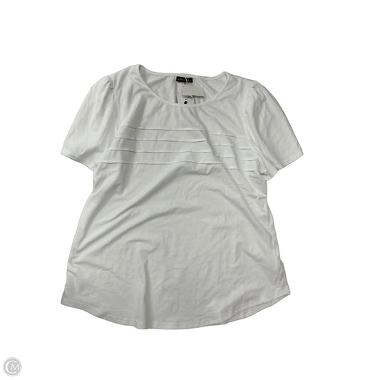 Top Short Sleeve By Clothes Mentor In White, Size: Xl