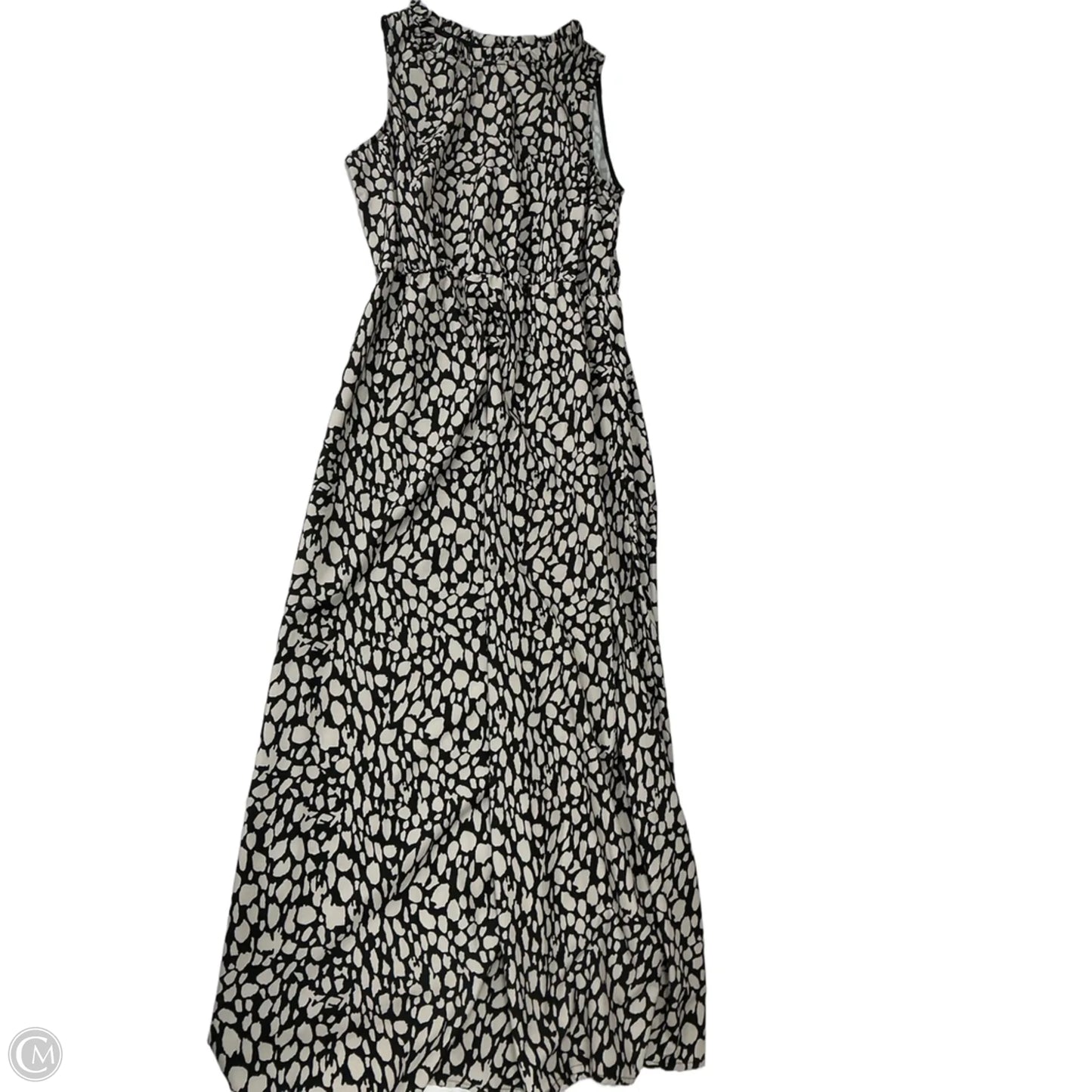 Dress Casual Maxi By Cmf In Black & Cream, Size: M