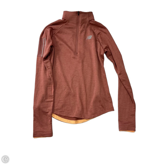 Athletic Top Long Sleeve Collar By New Balance In Pink, Size: Xs