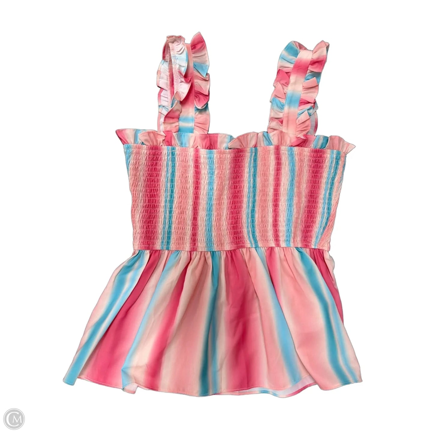 Tank Top By Pink Lily In Blue & Pink, Size: M
