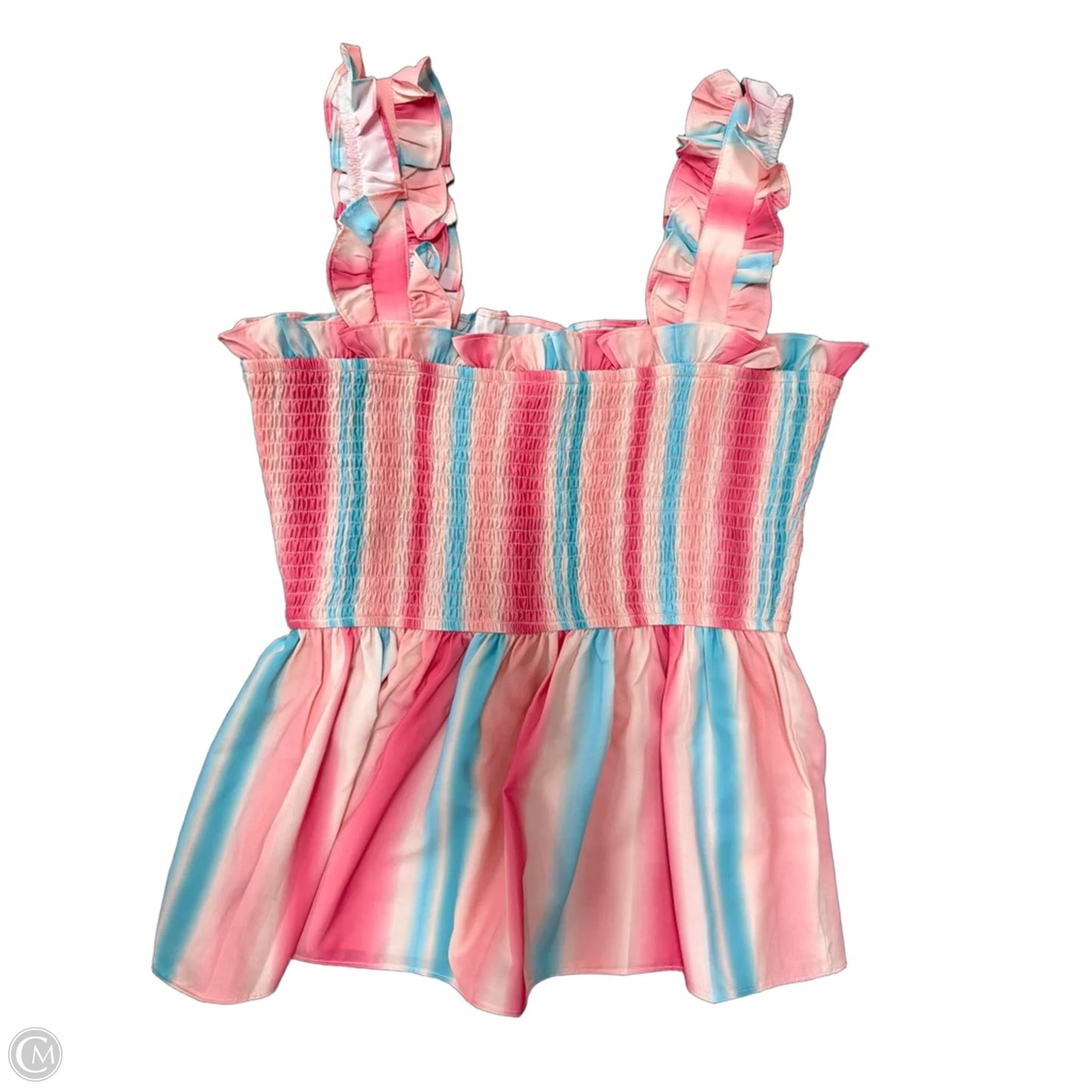 Tank Top By Pink Lily In Blue & Pink, Size: M
