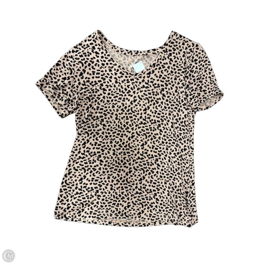 Top Short Sleeve By Apt 9 In Animal Print, Size: S