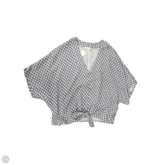 Top Short Sleeve By Sim & Sam In Blue & White, Size: M