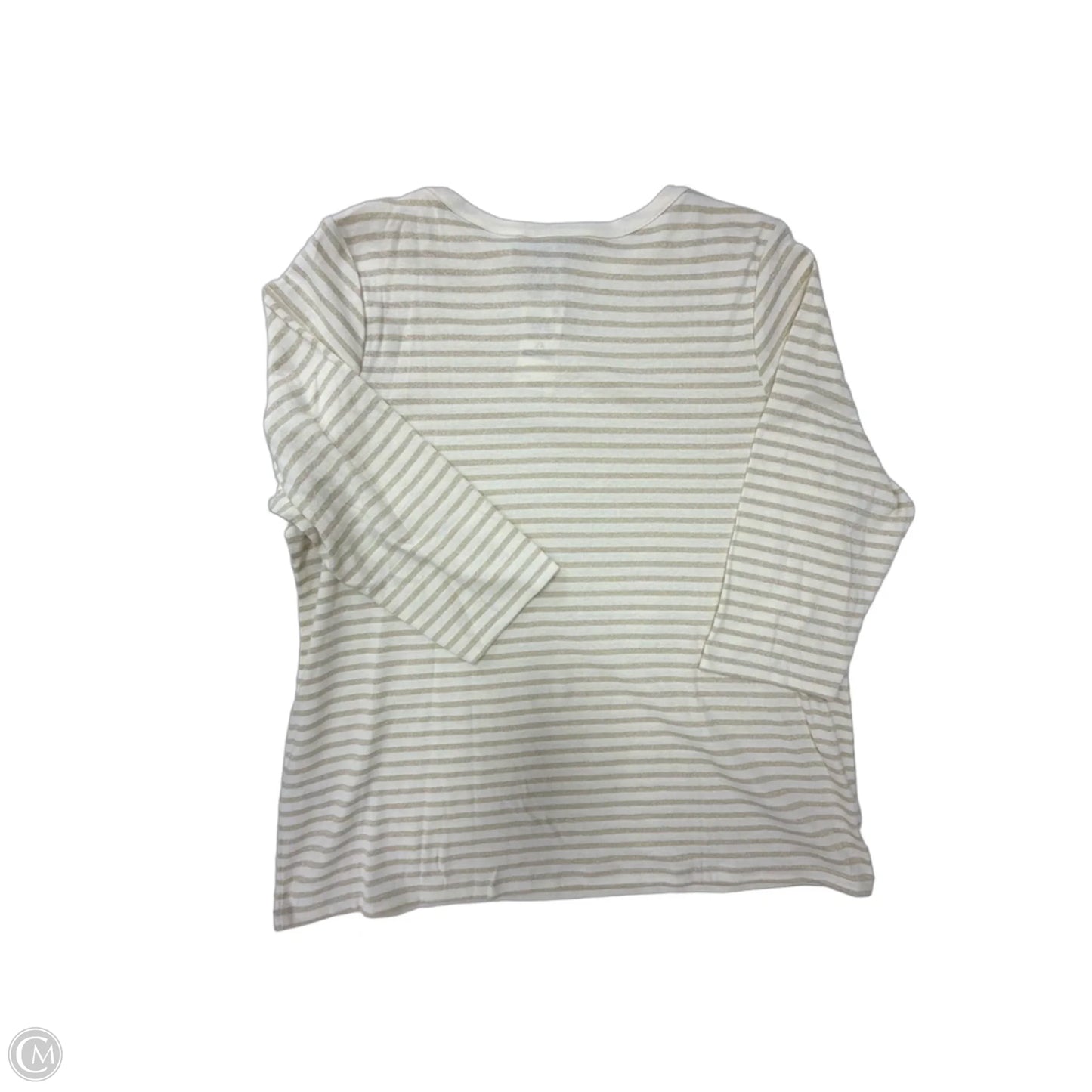 Top 3/4 Sleeve By Style And Company In Striped Pattern, Size: 2x