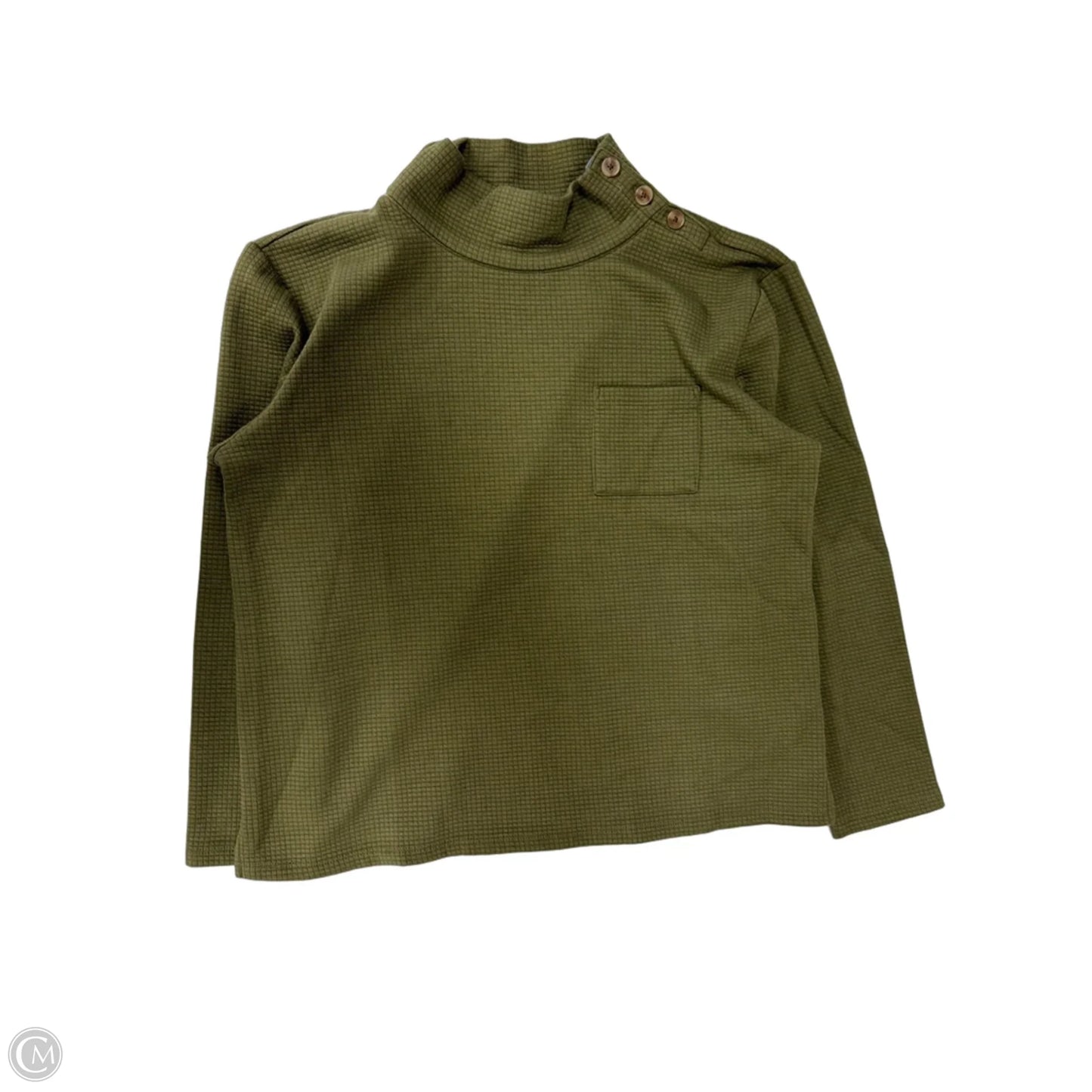 Top Long Sleeve By Talbots In Green, Size: M