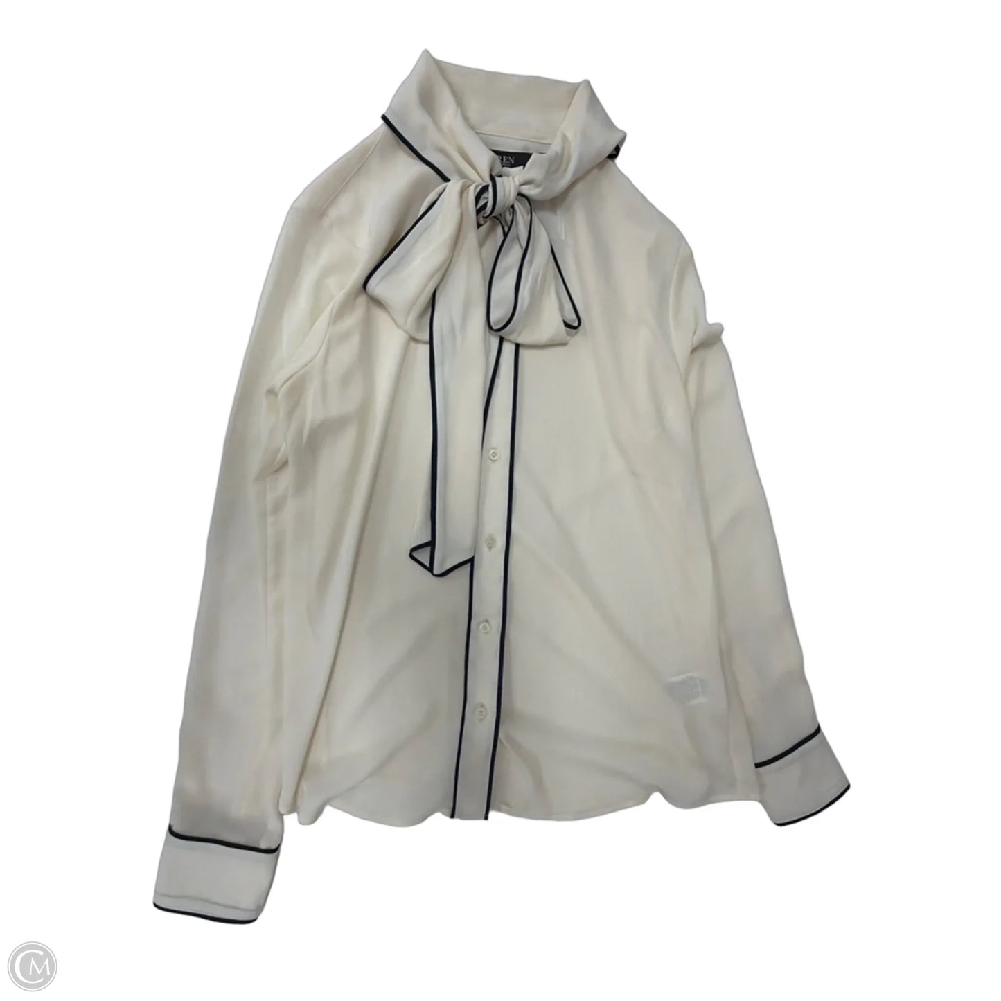 Top Long Sleeve By Lauren By Ralph Lauren In Cream, Size: S