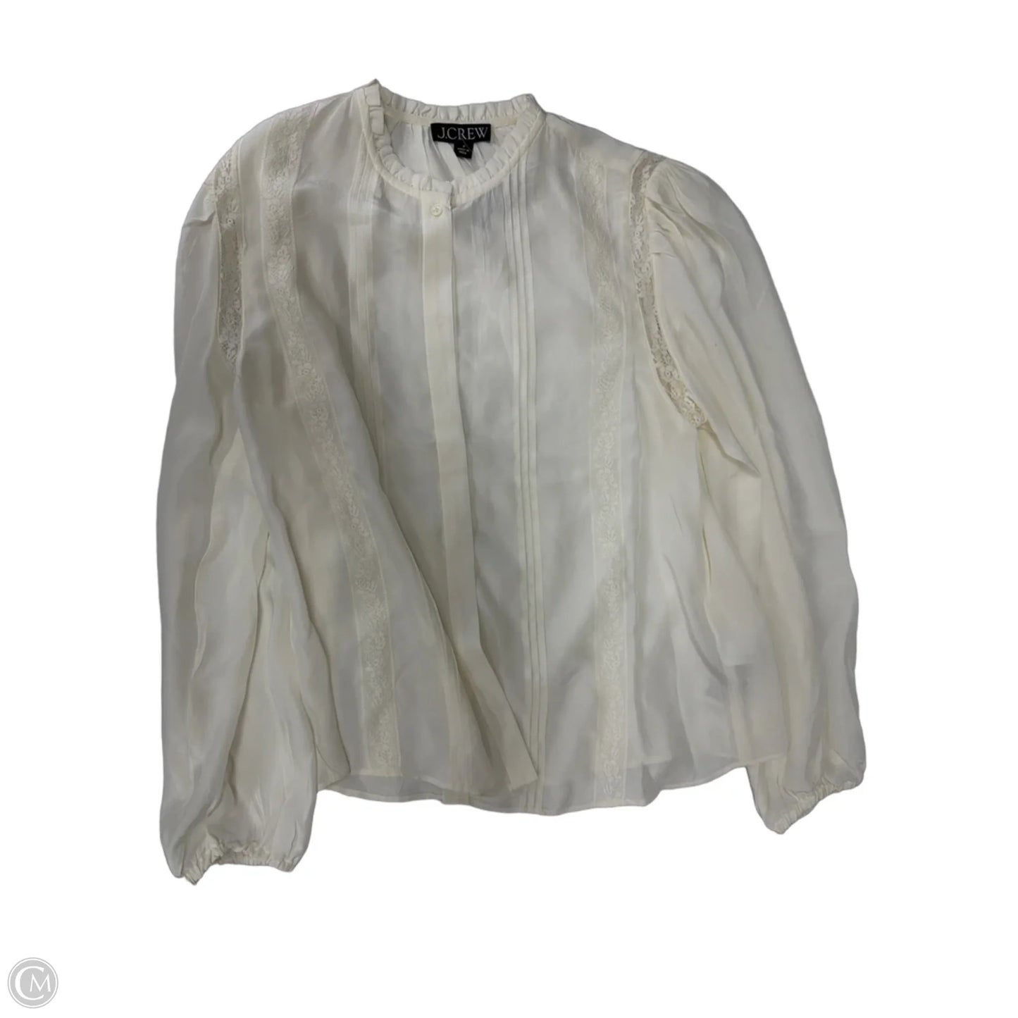 Top Long Sleeve By J. Crew In Cream, Size: S