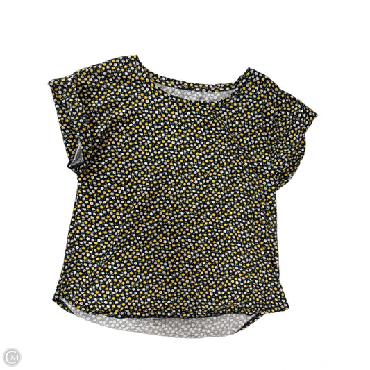 Top Short Sleeve By L.l. Bean In Floral Print, Size: M