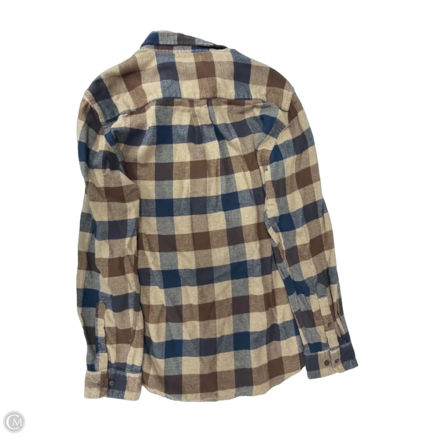 Top Long Sleeve By Croft And Barrow In Plaid Pattern, Size: M