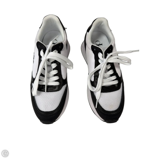 Shoes Sneakers By Calvin Klein In Black & White, Size: 8