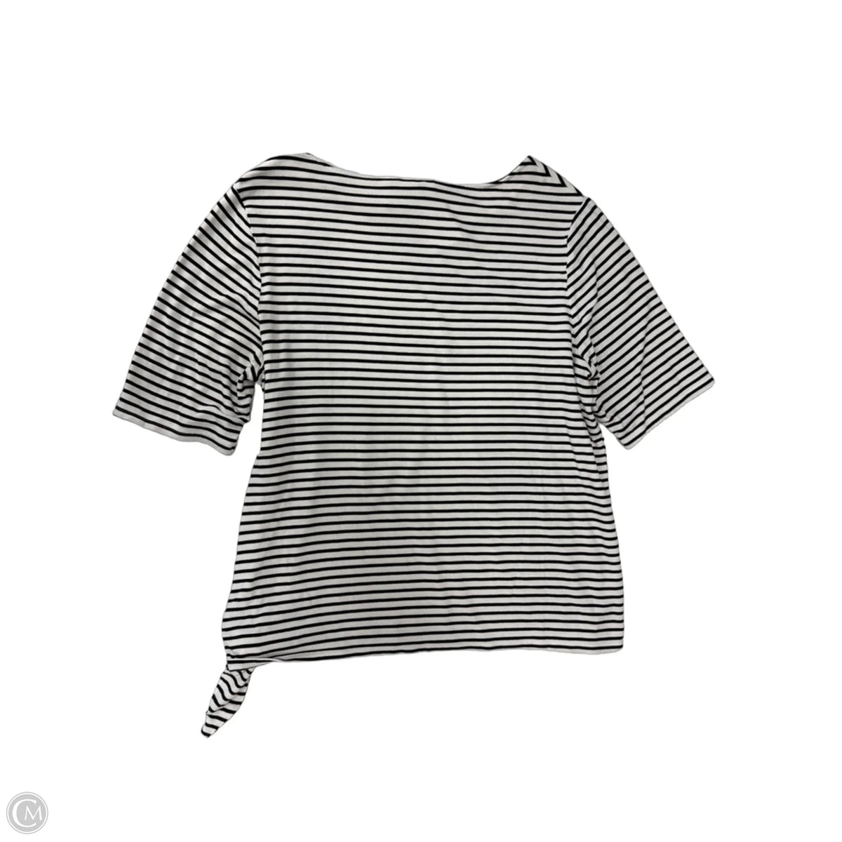 Top Short Sleeve By Chicos In Striped Pattern, Size: L
