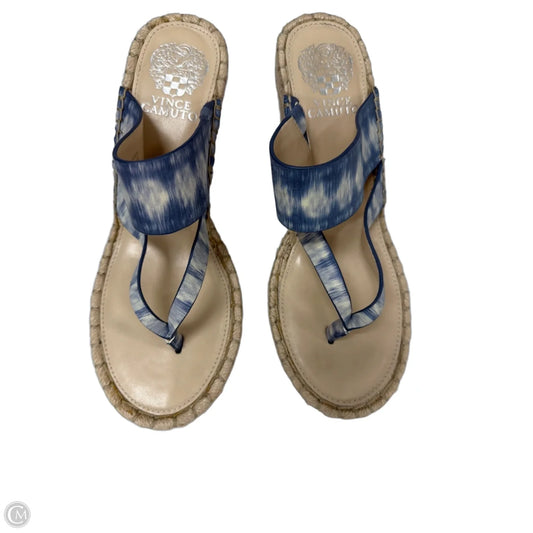 Sandals Heels Wedge By Vince Camuto In Blue, Size: 8.5