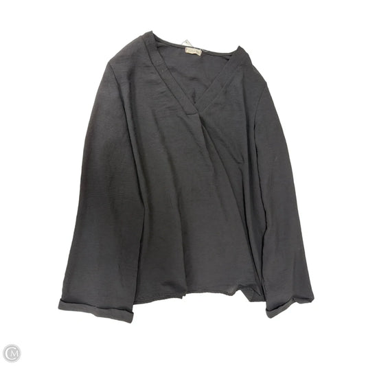 Top Long Sleeve By Cotton Bleu In Black, Size: Xl