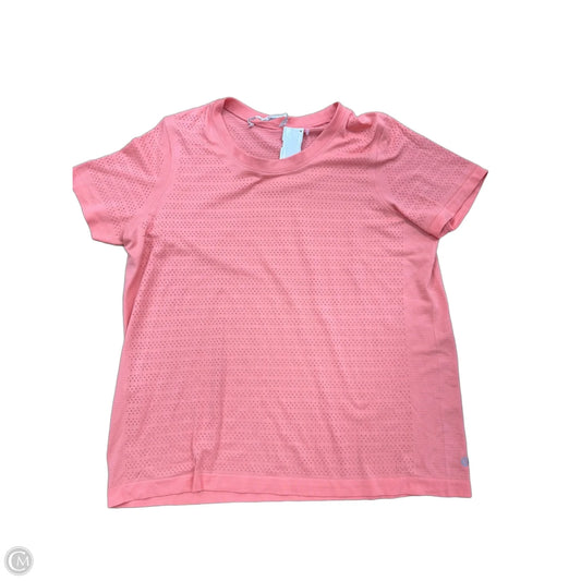 Athletic Top Short Sleeve By Lululemon In Pink, Size: L