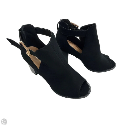 Shoes Heels Block By Top Moda In Black, Size: 6.5