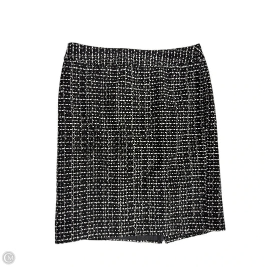 Skirt Mini & Short By Ann Taylor In Black & White, Size: Xsp