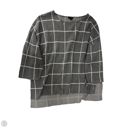 Top 3/4 Sleeve By Old Navy In Grey & White, Size: Xl