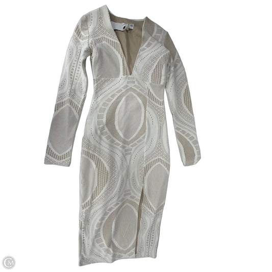 Dress Casual Midi By Clothes Mentor In Cream, Size: M