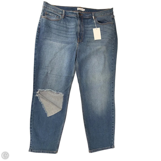 Jeans Straight By Cello In Blue Denim, Size: 20
