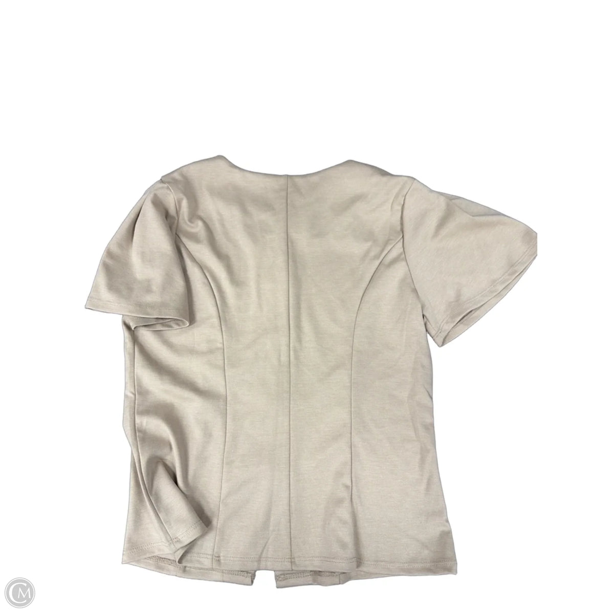Top Short Sleeve By Cme In Tan, Size: M