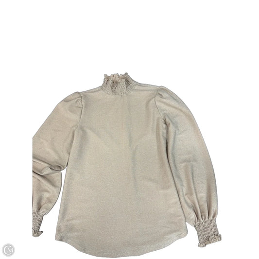 Top Long Sleeve By Love Scarlett In Gold, Size: M