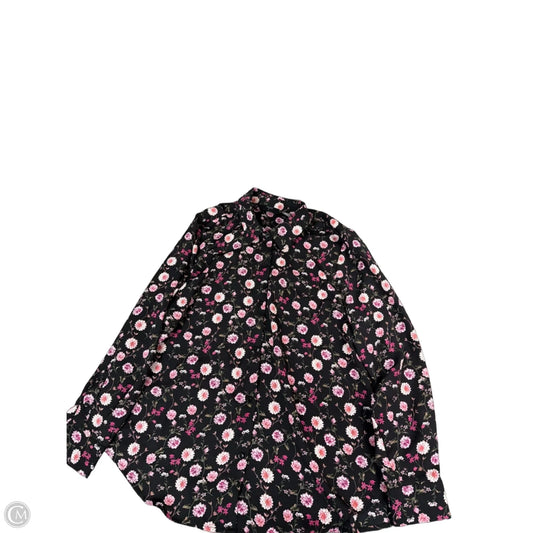 Top Long Sleeve By Tahari In Floral Print, Size: Xl