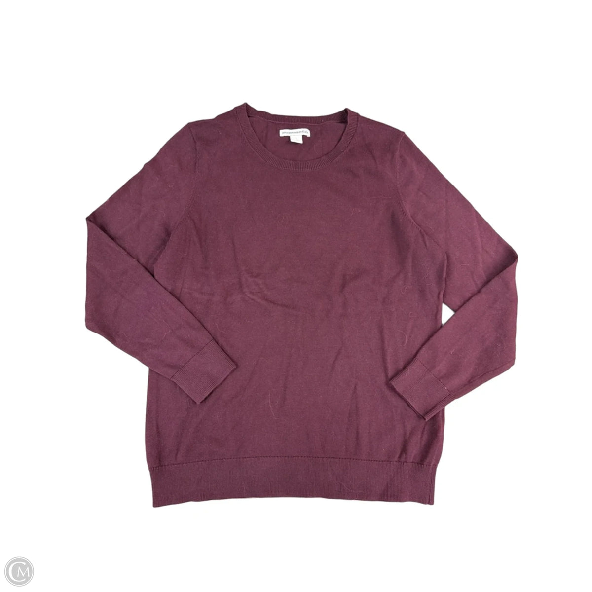 Top Long Sleeve By Amazon Essentials In Maroon, Size: L