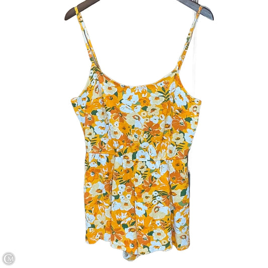 Romper By Divided In Orange & White, Size: M