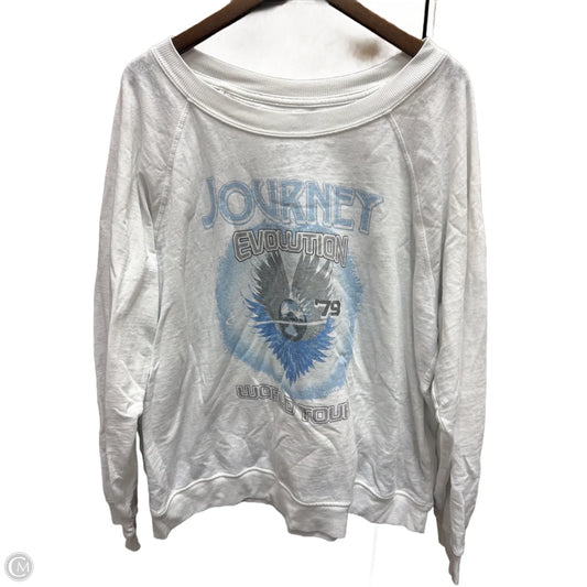 Recycled Karma Sweatshirt Crewneck By Clothes Mentor In White, Size: L
