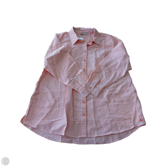 Top Long Sleeve By Joan Rivers In Striped Pattern, Size: 1x