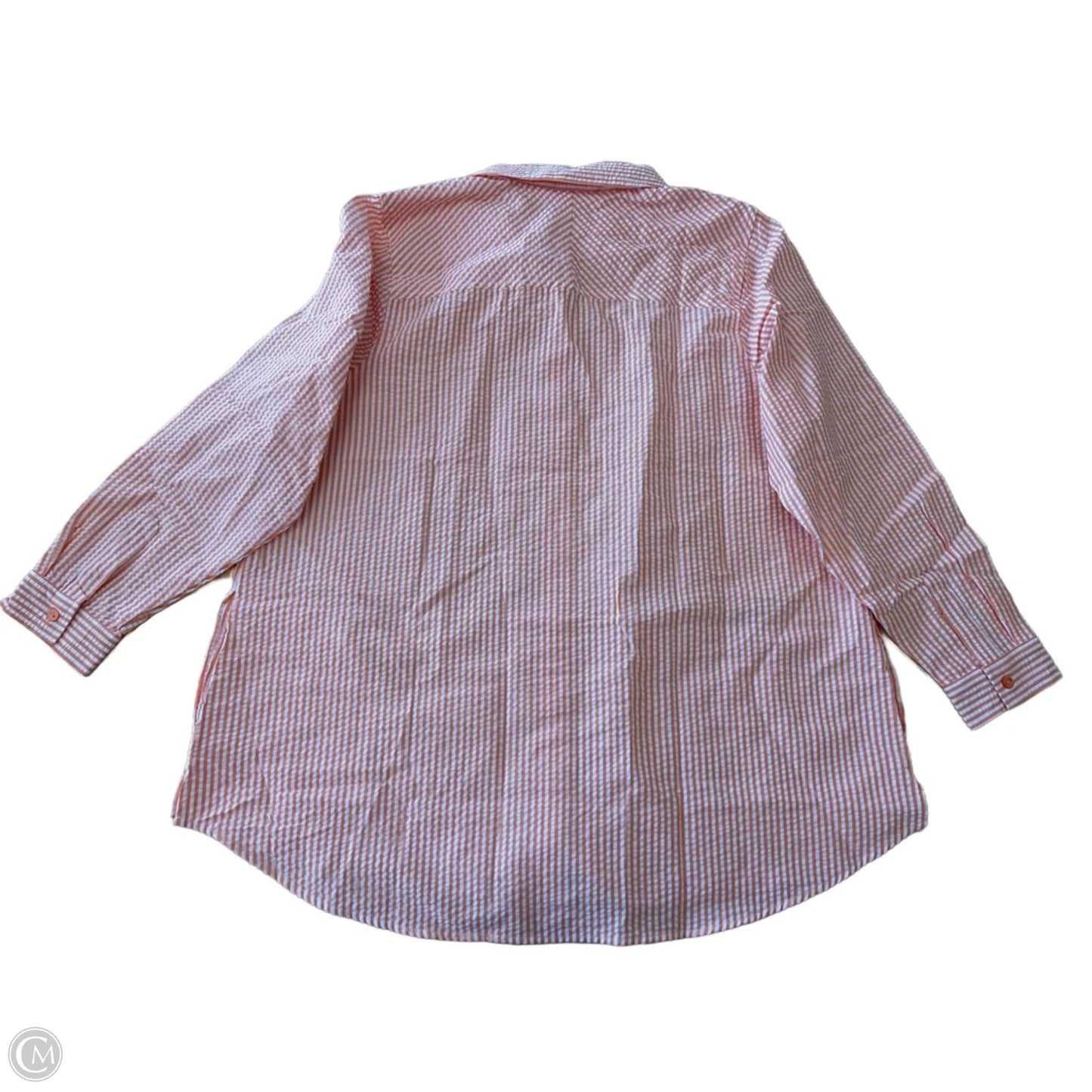 Top Long Sleeve By Joan Rivers In Striped Pattern, Size: 1x