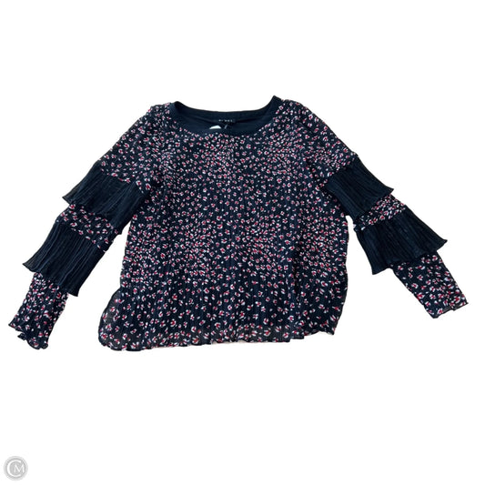 Top 3/4 Sleeve By Dkny In Floral Print, Size: L