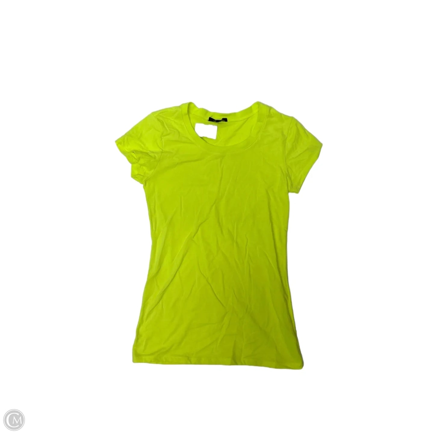 Top Short Sleeve By Ambiance Apparel In Chartreuse, Size: L