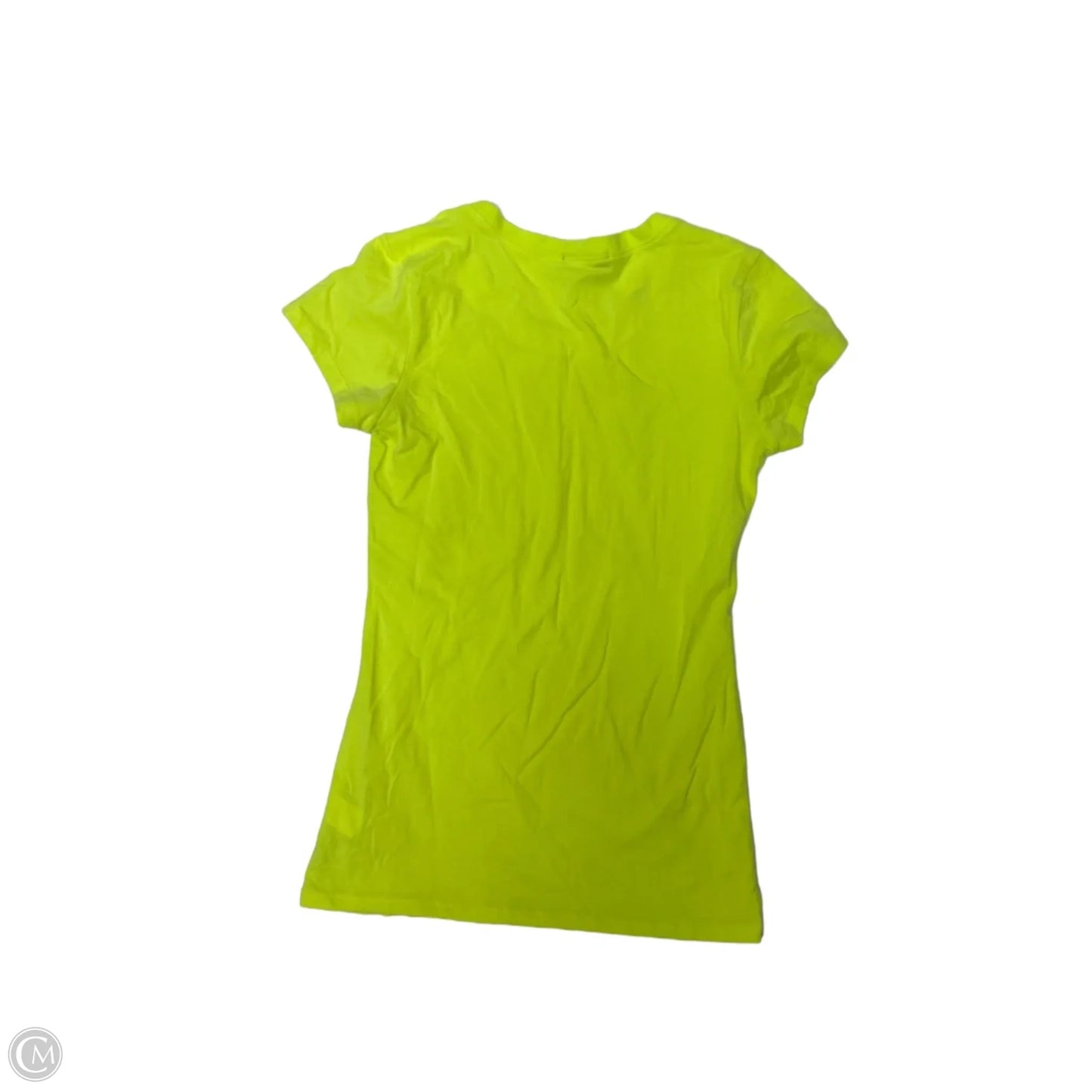 Top Short Sleeve By Ambiance Apparel In Chartreuse, Size: L