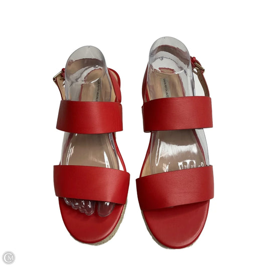 Sandals Heels Platform By Saks Fifth Avenue In Red, Size: 10