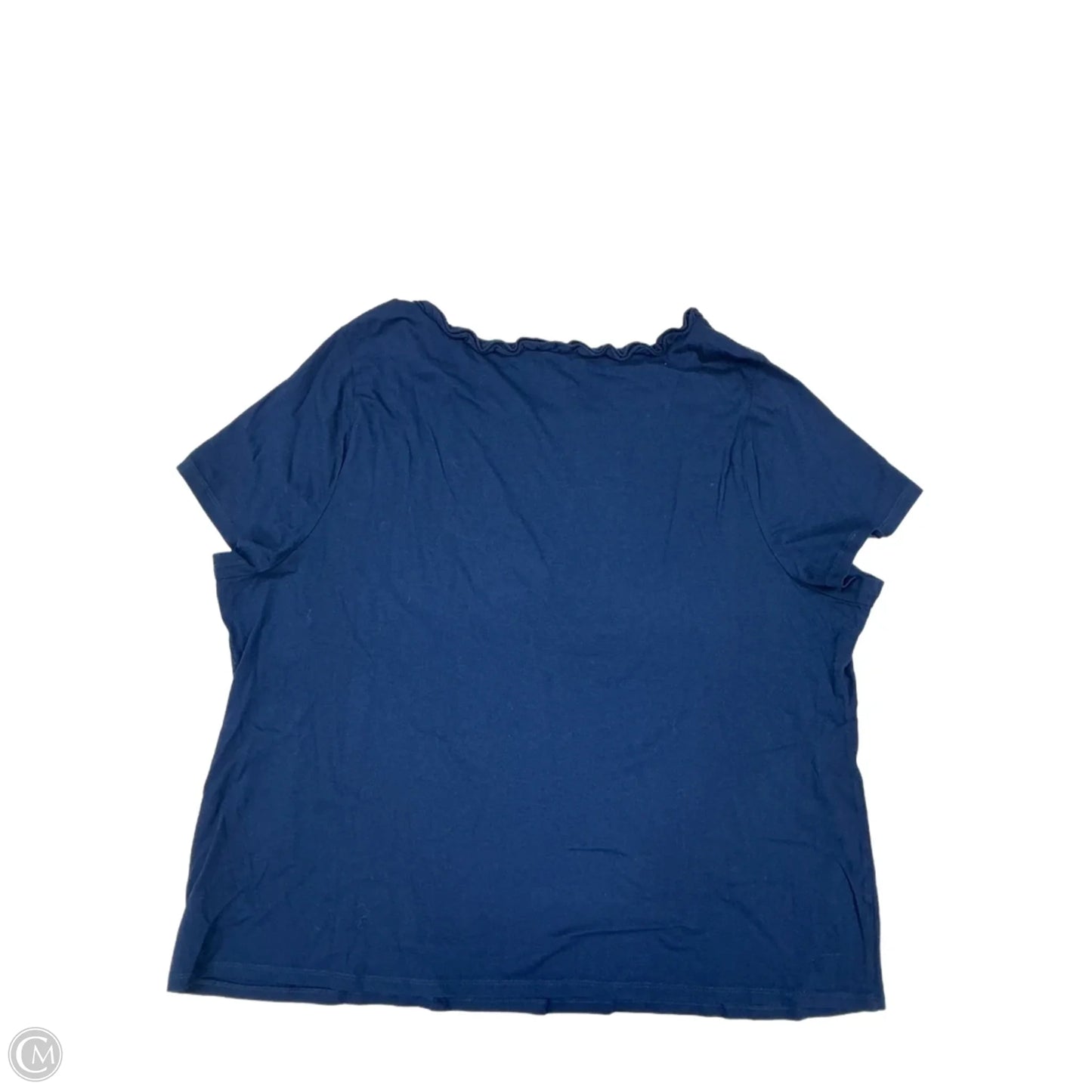 Top Short Sleeve By Talbots In Navy, Size: 3x