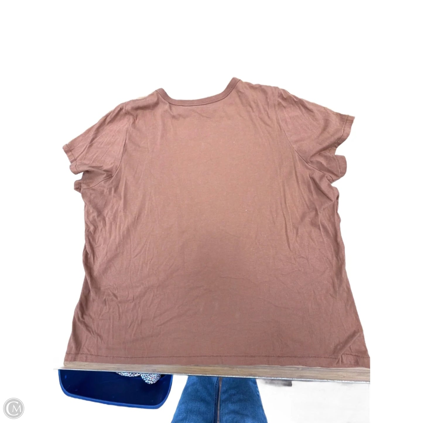 Top Short Sleeve By Maurices In Brown, Size: 2x