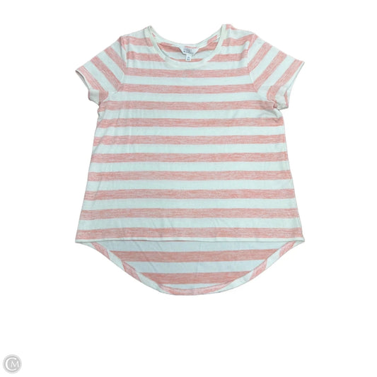 Top Short Sleeve By Market & Spruce In Striped Pattern, Size: L