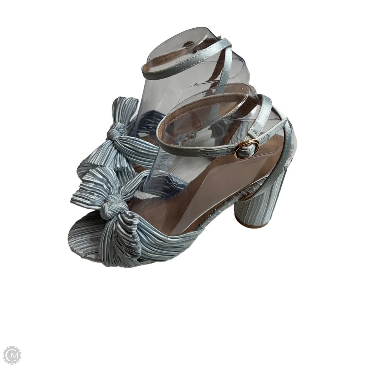 Sandals Heels Block By Clothes Mentor In Blue, Size: 6