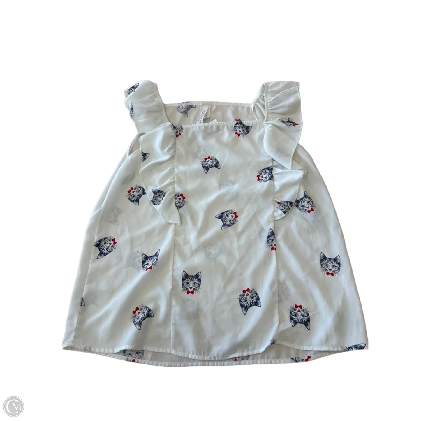 Top Sleeveless By Clothes Mentor In White, Size: L
