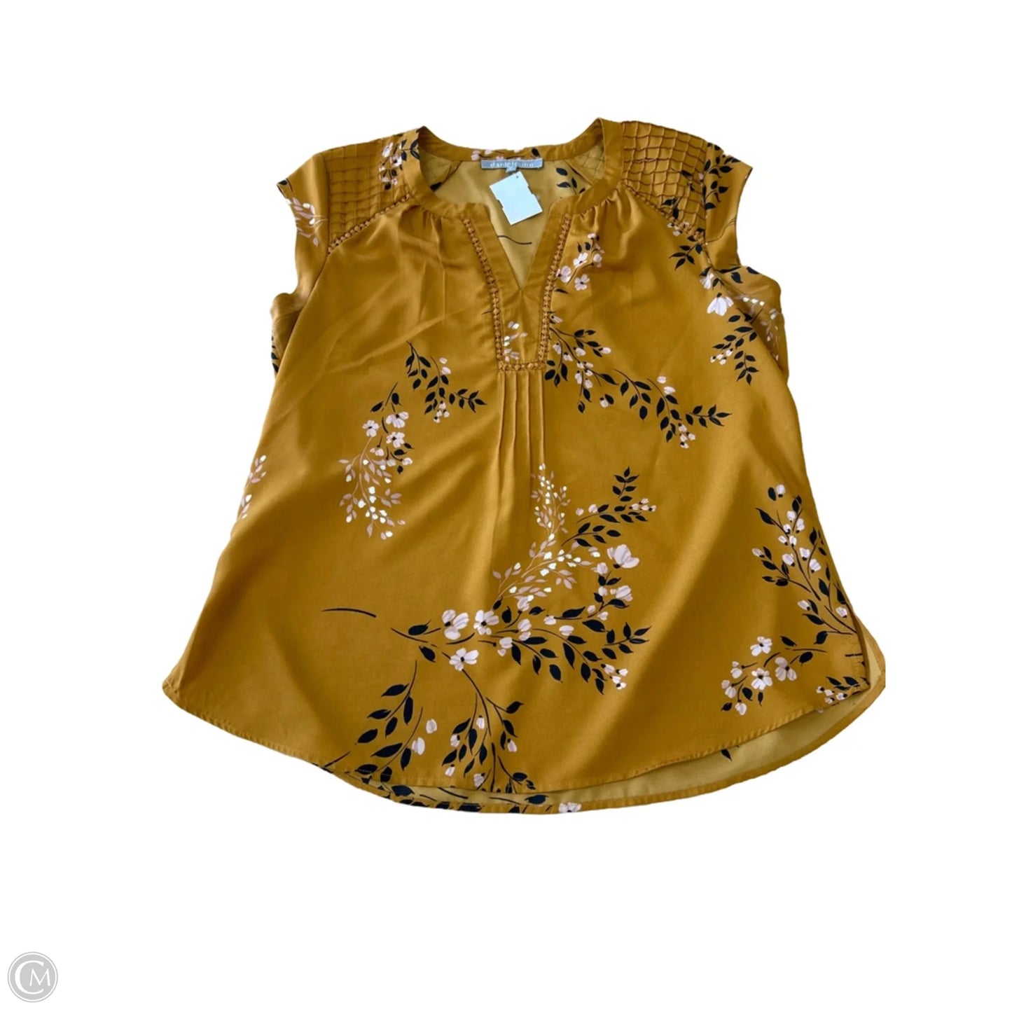 Top Sleeveless By Daniel Rainn In Yellow, Size: M